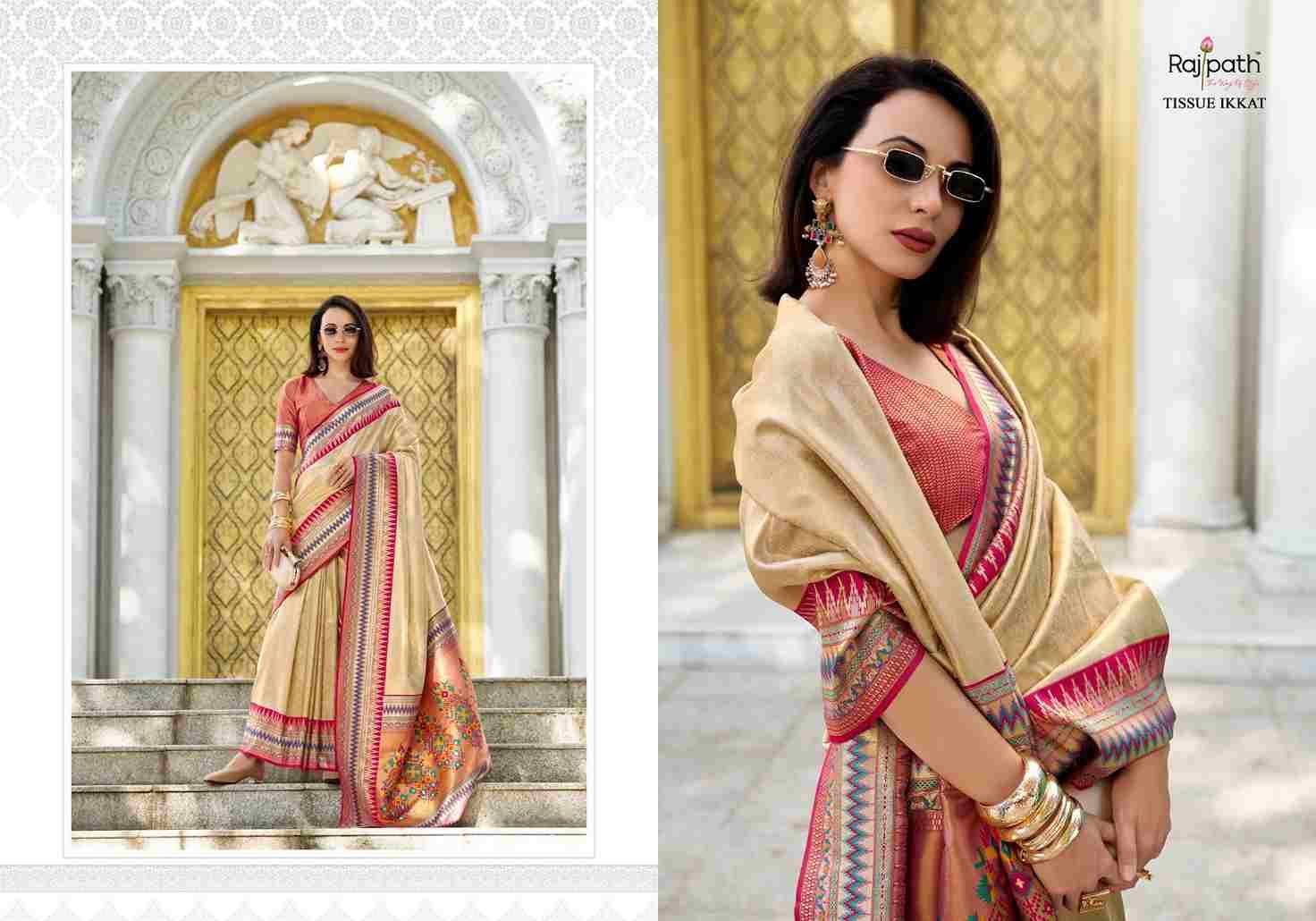 Rajmata By Rajpath 143 To 148 Series Indian Traditional Wear Collection Beautiful Stylish Fancy Colorful Party Wear & Occasional Wear Tissue Silk Sarees At Wholesale Price