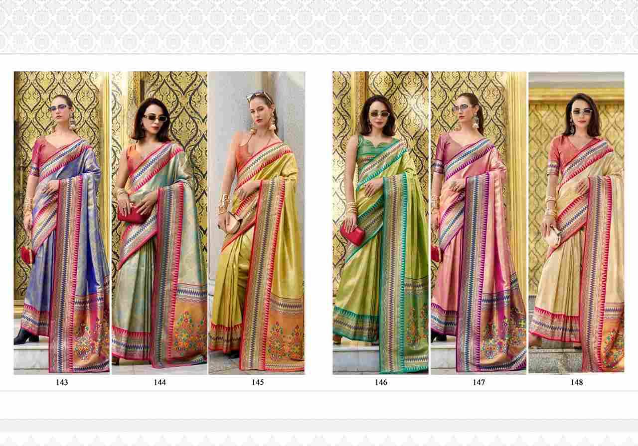 Rajmata By Rajpath 143 To 148 Series Indian Traditional Wear Collection Beautiful Stylish Fancy Colorful Party Wear & Occasional Wear Tissue Silk Sarees At Wholesale Price