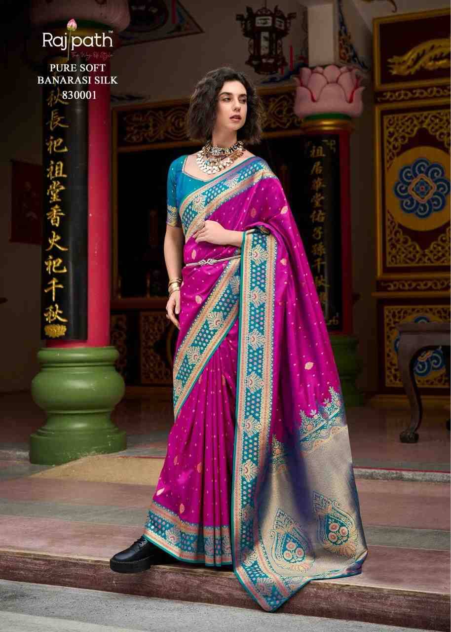 Samruddhi Silk By Rajpath 830001 To 830008 Series Indian Traditional Wear Collection Beautiful Stylish Fancy Colorful Party Wear & Occasional Wear Banarasi Silk Sarees At Wholesale Price