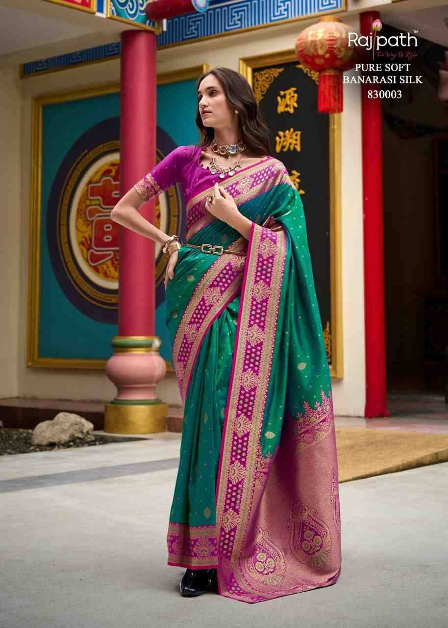 Samruddhi Silk By Rajpath 830001 To 830008 Series Indian Traditional Wear Collection Beautiful Stylish Fancy Colorful Party Wear & Occasional Wear Banarasi Silk Sarees At Wholesale Price