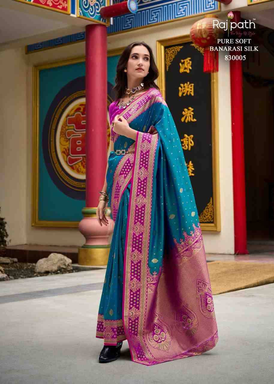 Samruddhi Silk By Rajpath 830001 To 830008 Series Indian Traditional Wear Collection Beautiful Stylish Fancy Colorful Party Wear & Occasional Wear Banarasi Silk Sarees At Wholesale Price