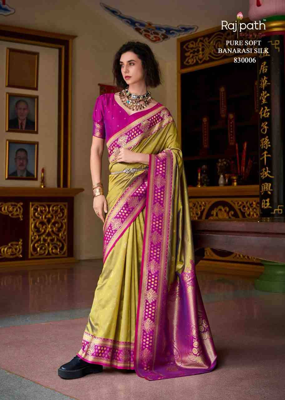 Samruddhi Silk By Rajpath 830001 To 830008 Series Indian Traditional Wear Collection Beautiful Stylish Fancy Colorful Party Wear & Occasional Wear Banarasi Silk Sarees At Wholesale Price