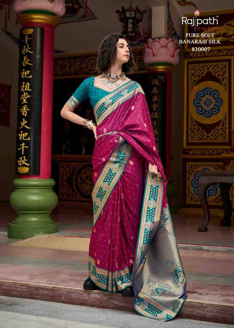 Samruddhi Silk By Rajpath 830001 To 830008 Series Indian Traditional Wear Collection Beautiful Stylish Fancy Colorful Party Wear & Occasional Wear Banarasi Silk Sarees At Wholesale Price