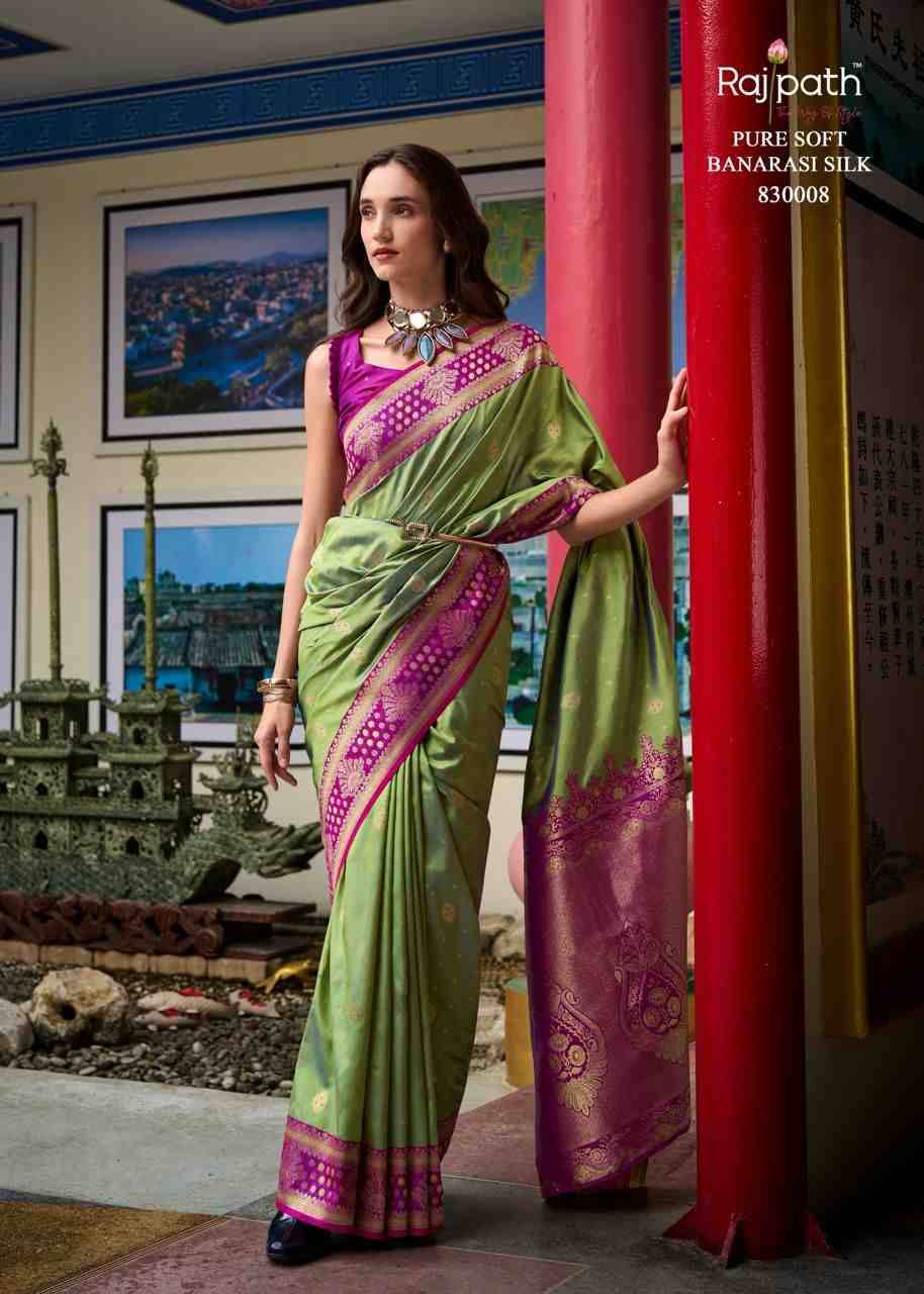 Samruddhi Silk By Rajpath 830001 To 830008 Series Indian Traditional Wear Collection Beautiful Stylish Fancy Colorful Party Wear & Occasional Wear Banarasi Silk Sarees At Wholesale Price