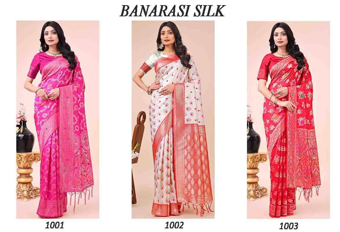 Banarasi Silk By Fashid Wholesale 1001 To 1003 Series Indian Traditional Wear Collection Beautiful Stylish Fancy Colorful Party Wear & Occasional Wear Banarasi Silk Sarees At Wholesale Price