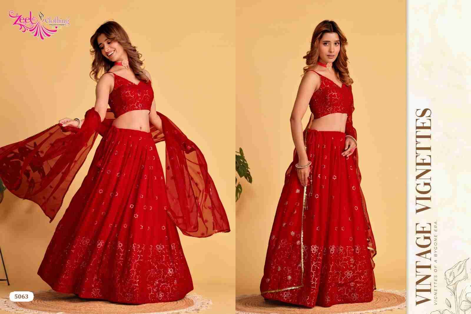 Antique Aura By Zeel Clothing 5059 To 5064 Series Festive Wear Collection Beautiful Stylish Colorful Fancy Party Wear & Occasional Wear Georgette/Organza Net Lehengas At Wholesale Price