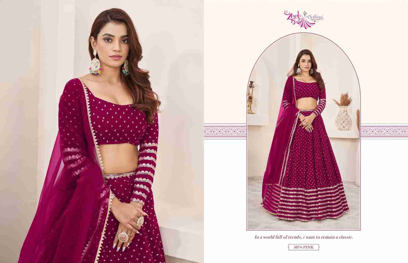 Anchal Vol-3 By Zeel Clothing Designer Beautiful Festive Collection Occasional Wear & Party Wear Georgette Lehengas At Wholesale Price