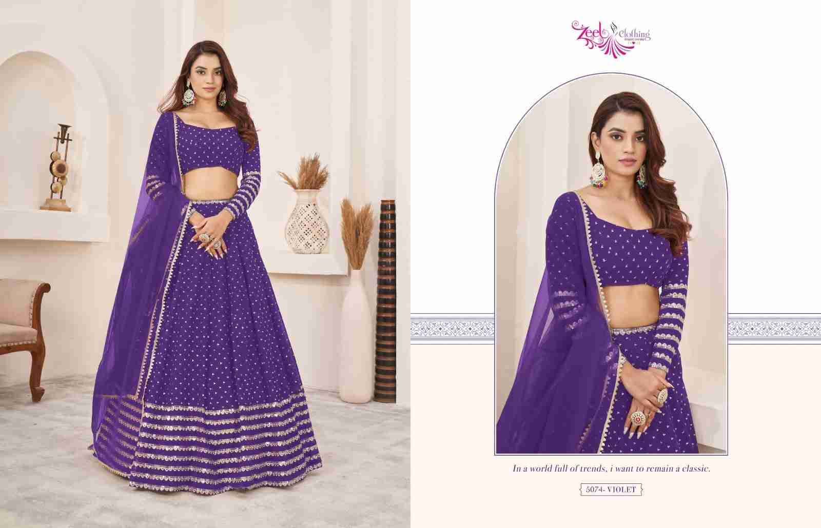 Anchal Vol-3 By Zeel Clothing Designer Beautiful Festive Collection Occasional Wear & Party Wear Georgette Lehengas At Wholesale Price
