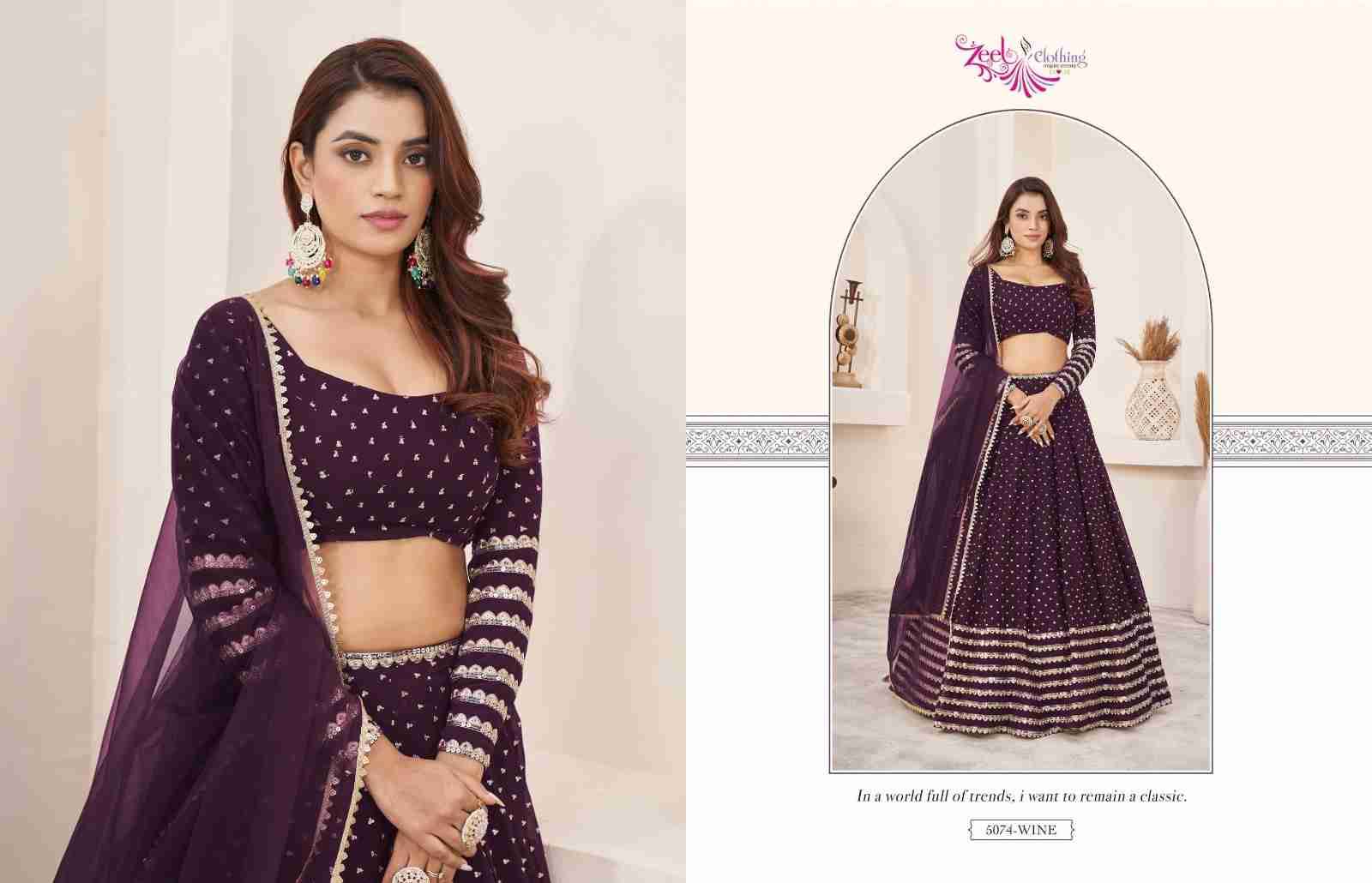 Anchal Vol-3 By Zeel Clothing Designer Beautiful Festive Collection Occasional Wear & Party Wear Georgette Lehengas At Wholesale Price