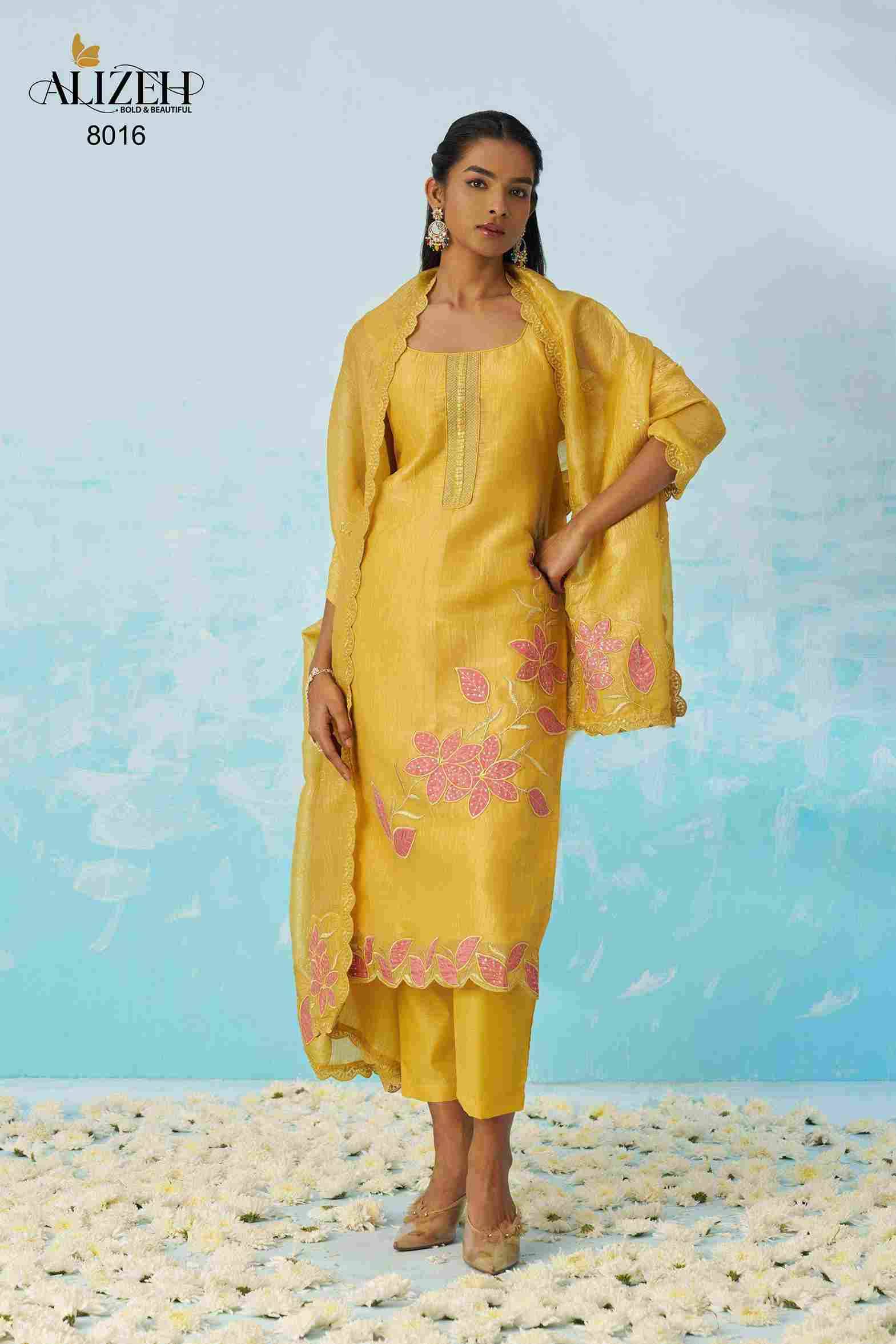 Jasmine By Alizeh 8016 To 8018 Series Festive Suits Beautiful Fancy Colorful Stylish Party Wear & Occasional Wear Crush Embroidered Dresses At Wholesale Price