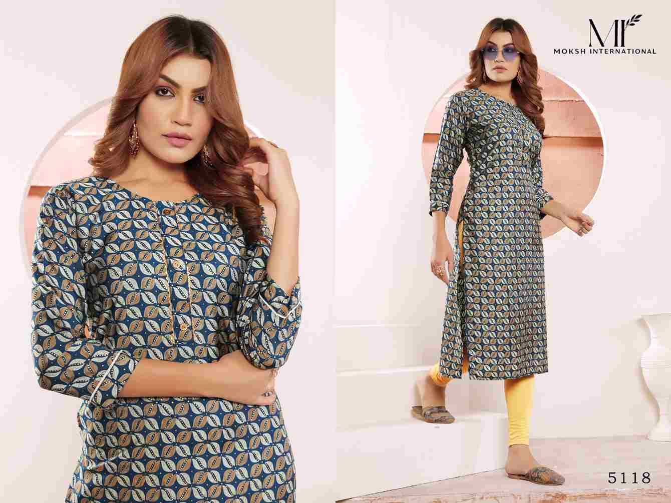 Star Vol-3 By Moksh International 5118 To 5121 Series Designer Stylish Fancy Colorful Beautiful Party Wear & Ethnic Wear Collection Viscose Muslin Kurtis At Wholesale Price
