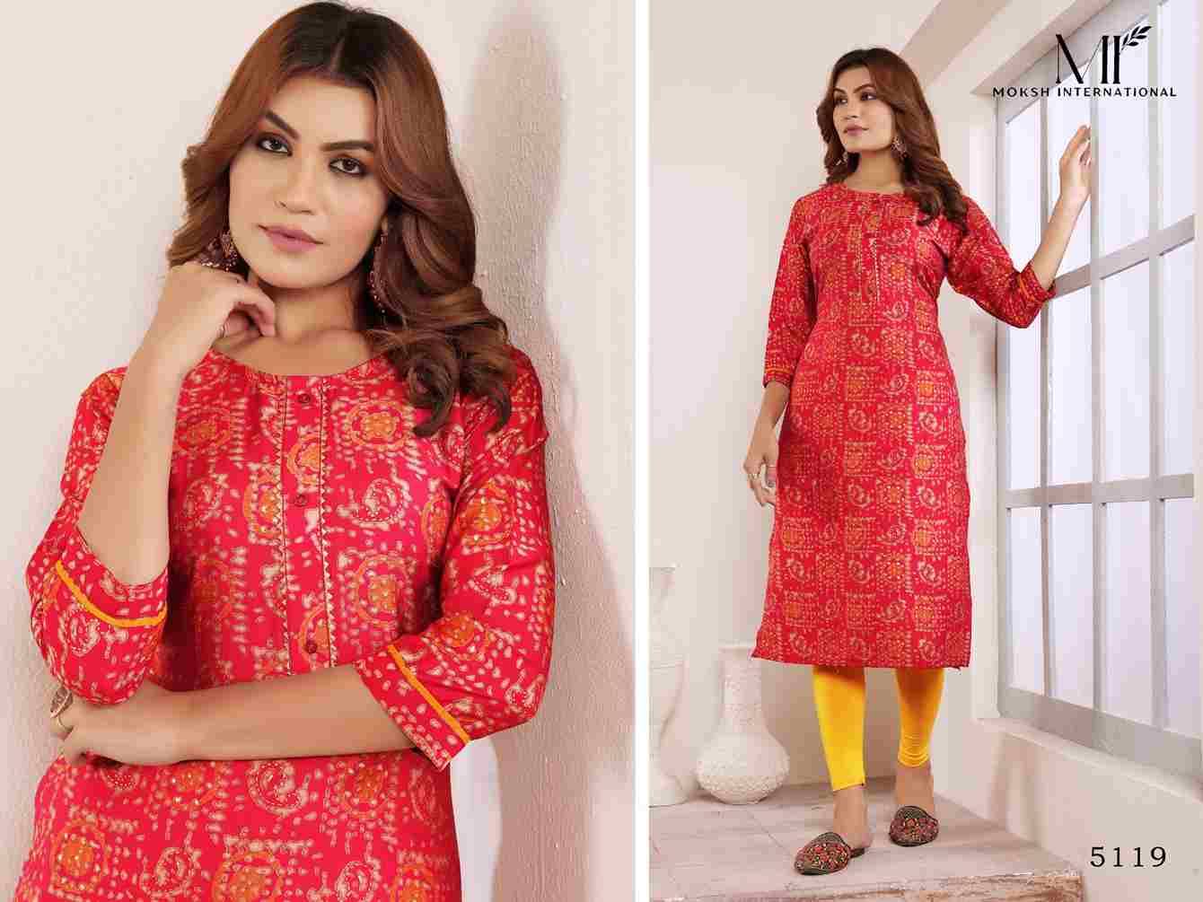 Star Vol-3 By Moksh International 5118 To 5121 Series Designer Stylish Fancy Colorful Beautiful Party Wear & Ethnic Wear Collection Viscose Muslin Kurtis At Wholesale Price