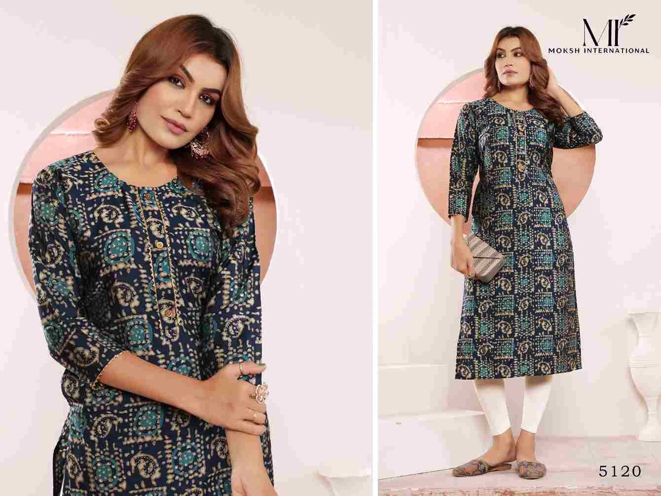 Star Vol-3 By Moksh International 5118 To 5121 Series Designer Stylish Fancy Colorful Beautiful Party Wear & Ethnic Wear Collection Viscose Muslin Kurtis At Wholesale Price