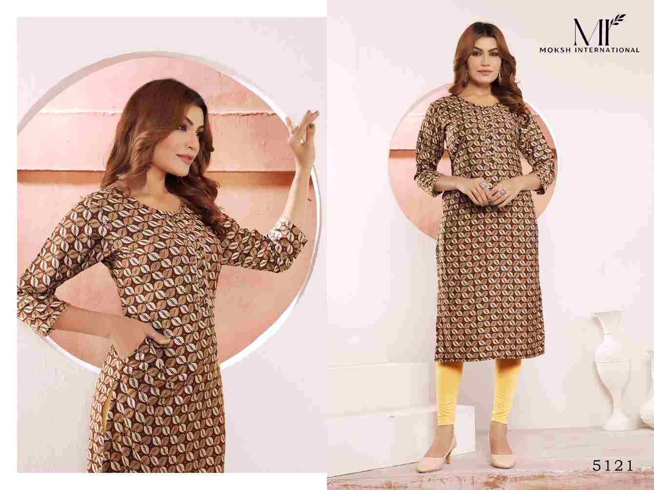Star Vol-3 By Moksh International 5118 To 5121 Series Designer Stylish Fancy Colorful Beautiful Party Wear & Ethnic Wear Collection Viscose Muslin Kurtis At Wholesale Price