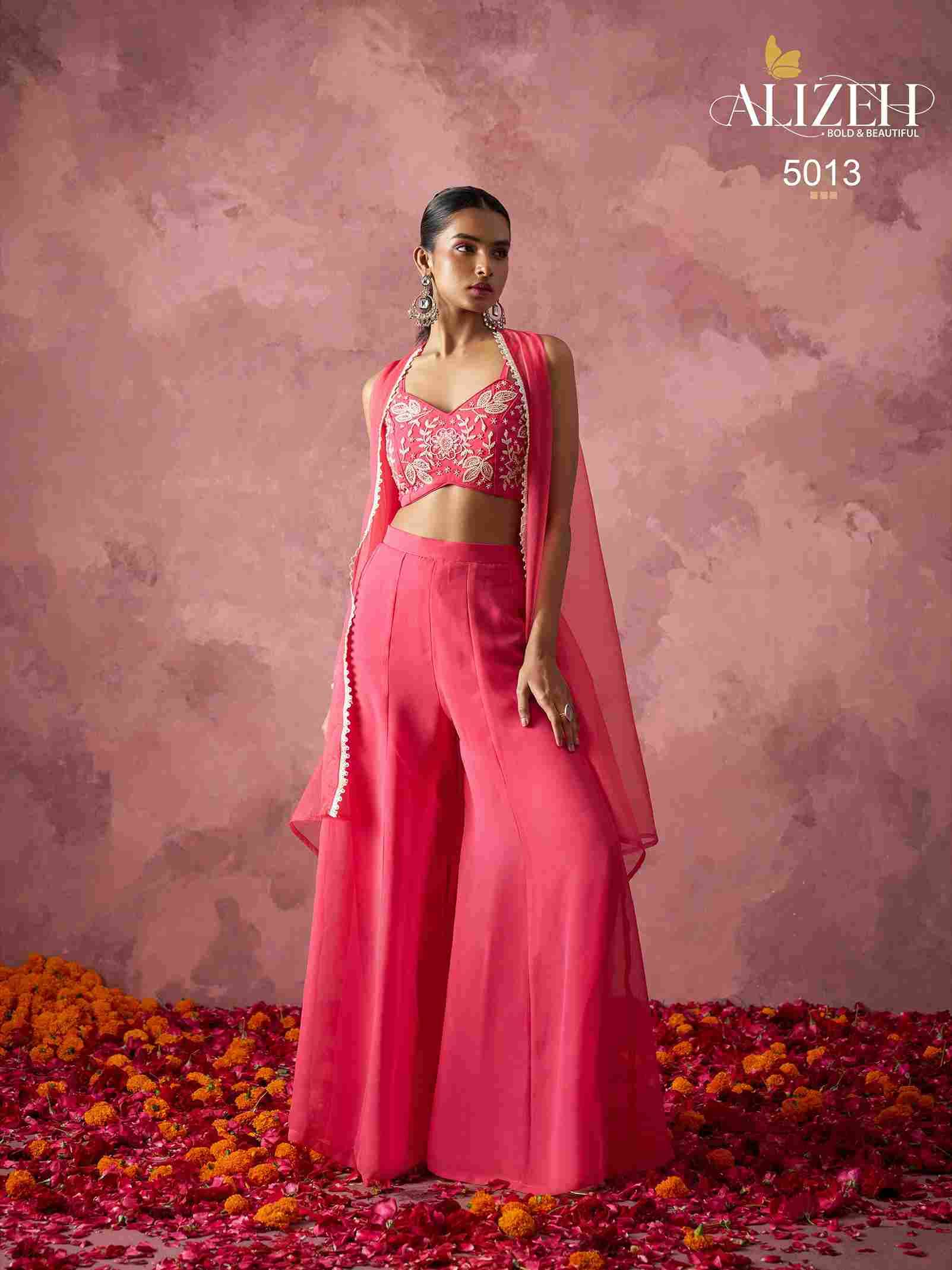 Rang By Alizeh 5012 To 5013 Series Designer Stylish Fancy Colorful Beautiful Party Wear & Ethnic Wear Collection Georgette Tops With Bottom With Cape At Wholesale Price