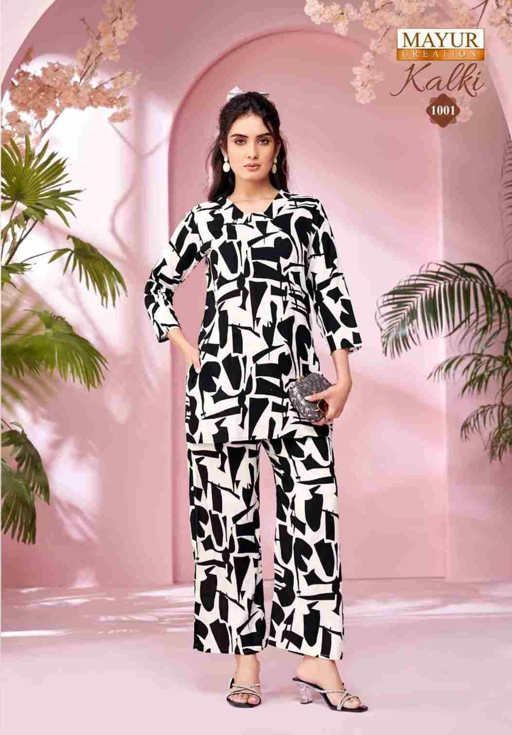Kalki Vol-1 By Mayur Creation 1001 To 1010 Series Designer Stylish Fancy Colorful Beautiful Party Wear & Ethnic Wear Collection Heavy Rayon Co-Ords At Wholesale Price