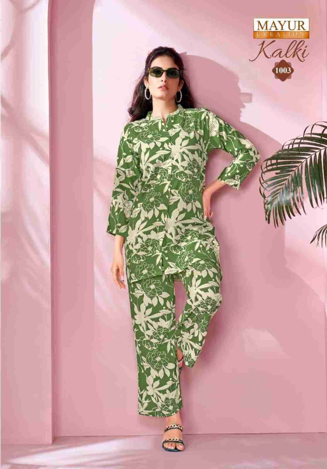 Kalki Vol-1 By Mayur Creation 1001 To 1010 Series Designer Stylish Fancy Colorful Beautiful Party Wear & Ethnic Wear Collection Heavy Rayon Co-Ords At Wholesale Price