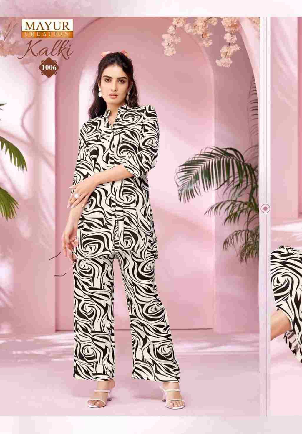 Kalki Vol-1 By Mayur Creation 1001 To 1010 Series Designer Stylish Fancy Colorful Beautiful Party Wear & Ethnic Wear Collection Heavy Rayon Co-Ords At Wholesale Price