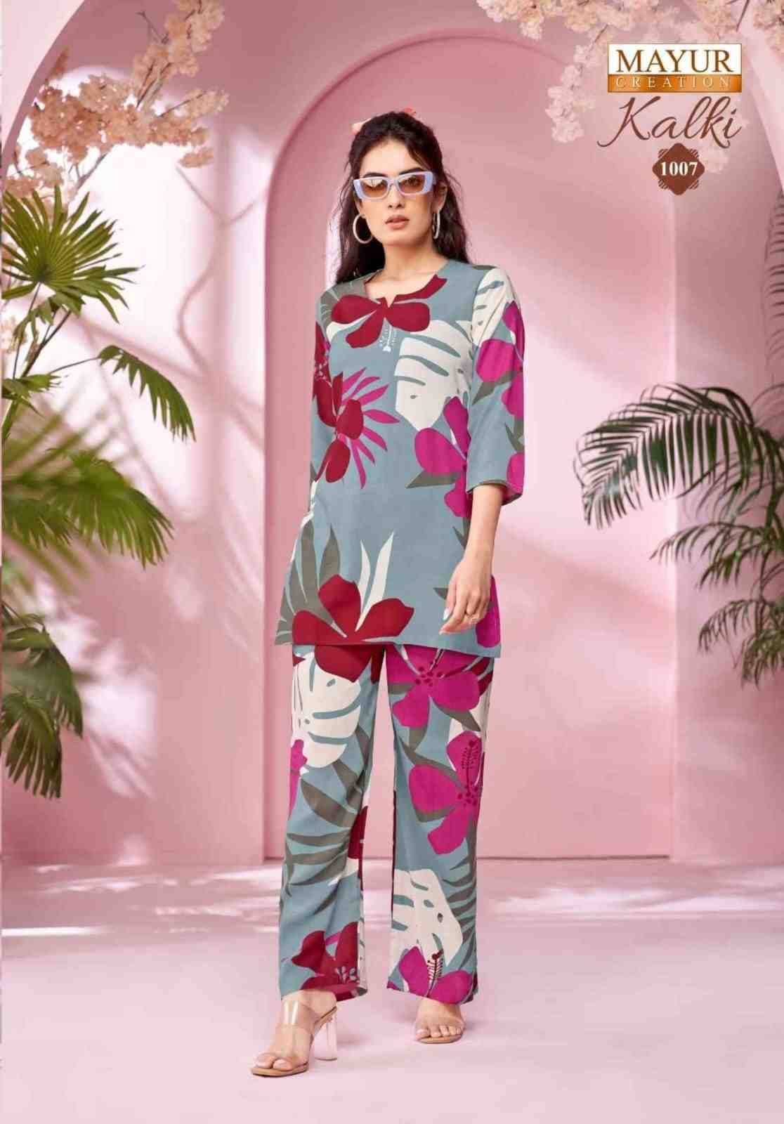Kalki Vol-1 By Mayur Creation 1001 To 1010 Series Designer Stylish Fancy Colorful Beautiful Party Wear & Ethnic Wear Collection Heavy Rayon Co-Ords At Wholesale Price