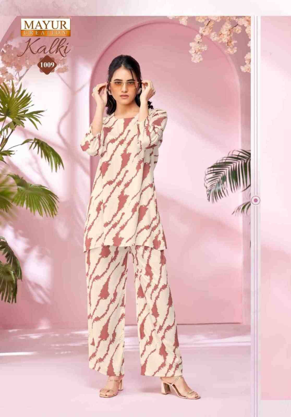 Kalki Vol-1 By Mayur Creation 1001 To 1010 Series Designer Stylish Fancy Colorful Beautiful Party Wear & Ethnic Wear Collection Heavy Rayon Co-Ords At Wholesale Price