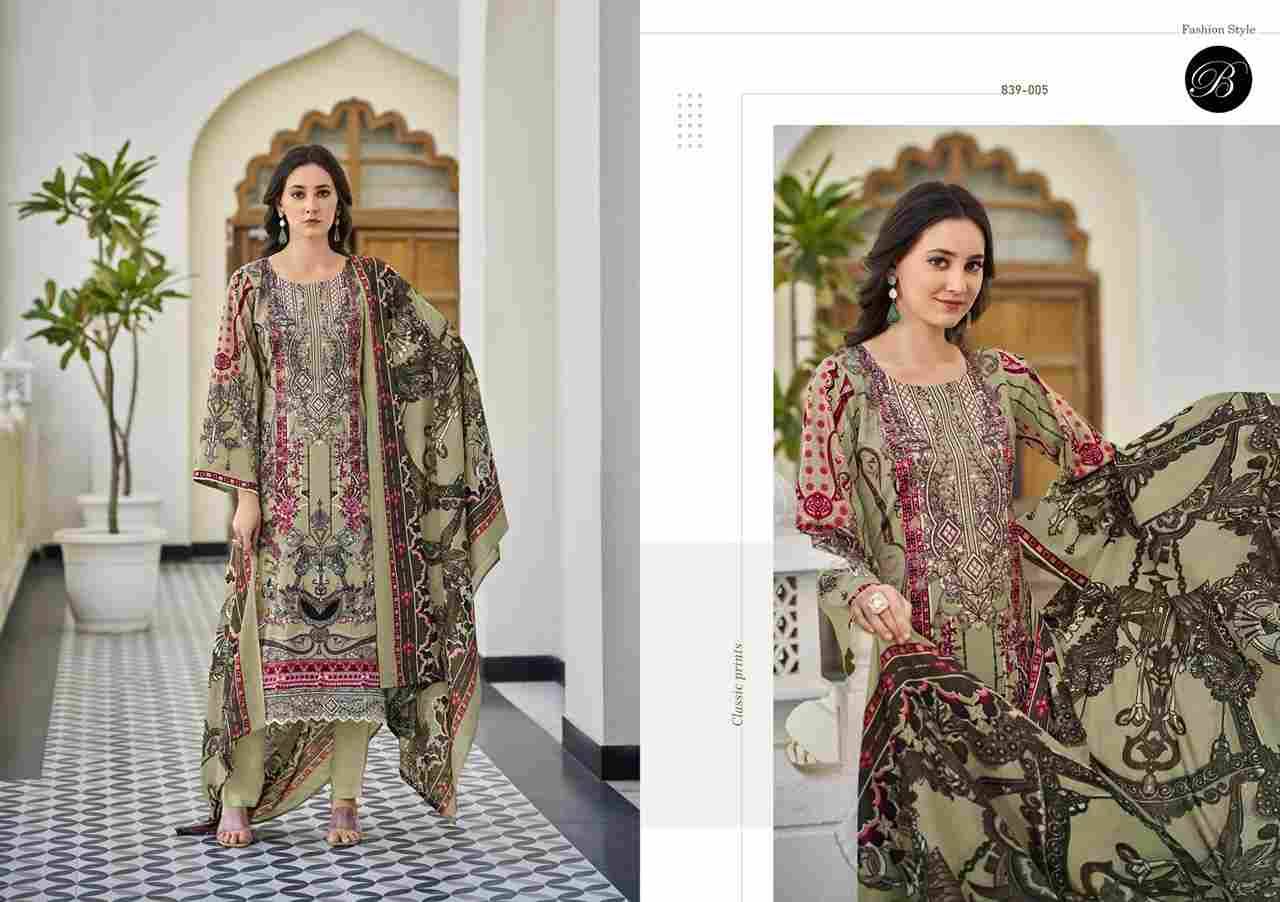 Almarina Vol-3 By Belliza 839-001 To 839-008 Series Beautiful Suits Colorful Stylish Fancy Casual Wear & Ethnic Wear Pure Cotton Dresses At Wholesale Price