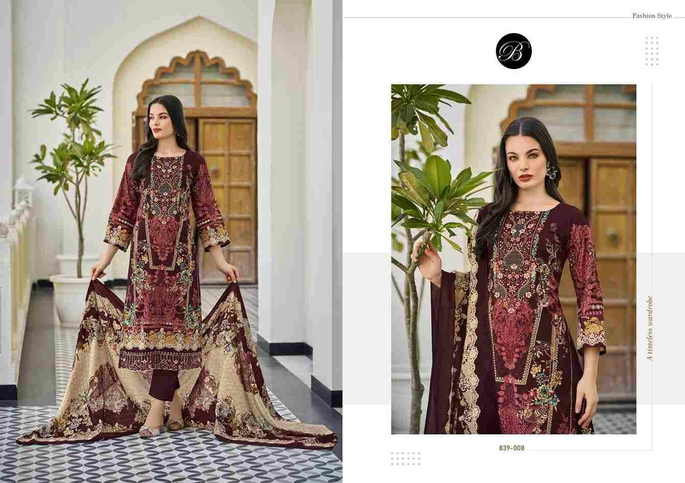 Almarina Vol-3 By Belliza 839-001 To 839-008 Series Beautiful Suits Colorful Stylish Fancy Casual Wear & Ethnic Wear Pure Cotton Dresses At Wholesale Price