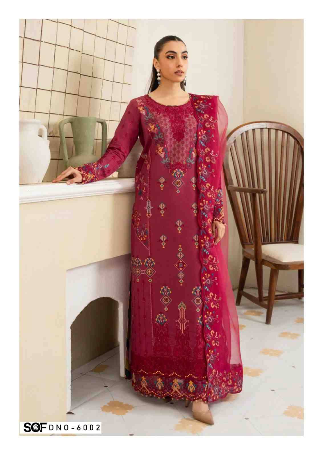 Saira Rizwan Vol-6 By Shree Om Fab 6001 To 6006 Series Designer Pakistani Suits Beautiful Fancy Stylish Colorful Party Wear & Occasional Wear Pure Lawn With Embroidery Dresses At Wholesale Price