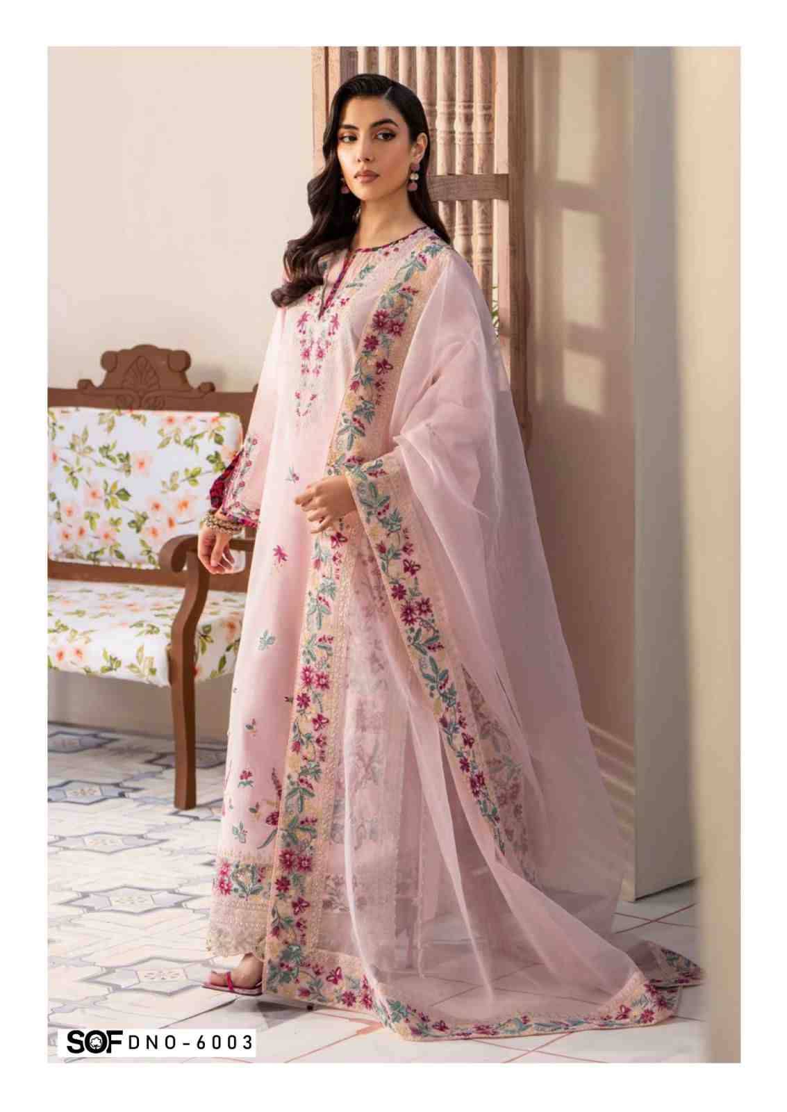 Saira Rizwan Vol-6 By Shree Om Fab 6001 To 6006 Series Designer Pakistani Suits Beautiful Fancy Stylish Colorful Party Wear & Occasional Wear Pure Lawn With Embroidery Dresses At Wholesale Price