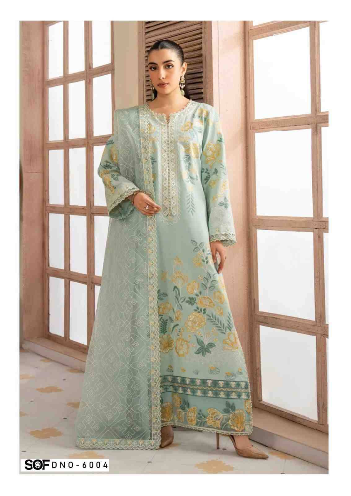 Saira Rizwan Vol-6 By Shree Om Fab 6001 To 6006 Series Designer Pakistani Suits Beautiful Fancy Stylish Colorful Party Wear & Occasional Wear Pure Lawn With Embroidery Dresses At Wholesale Price