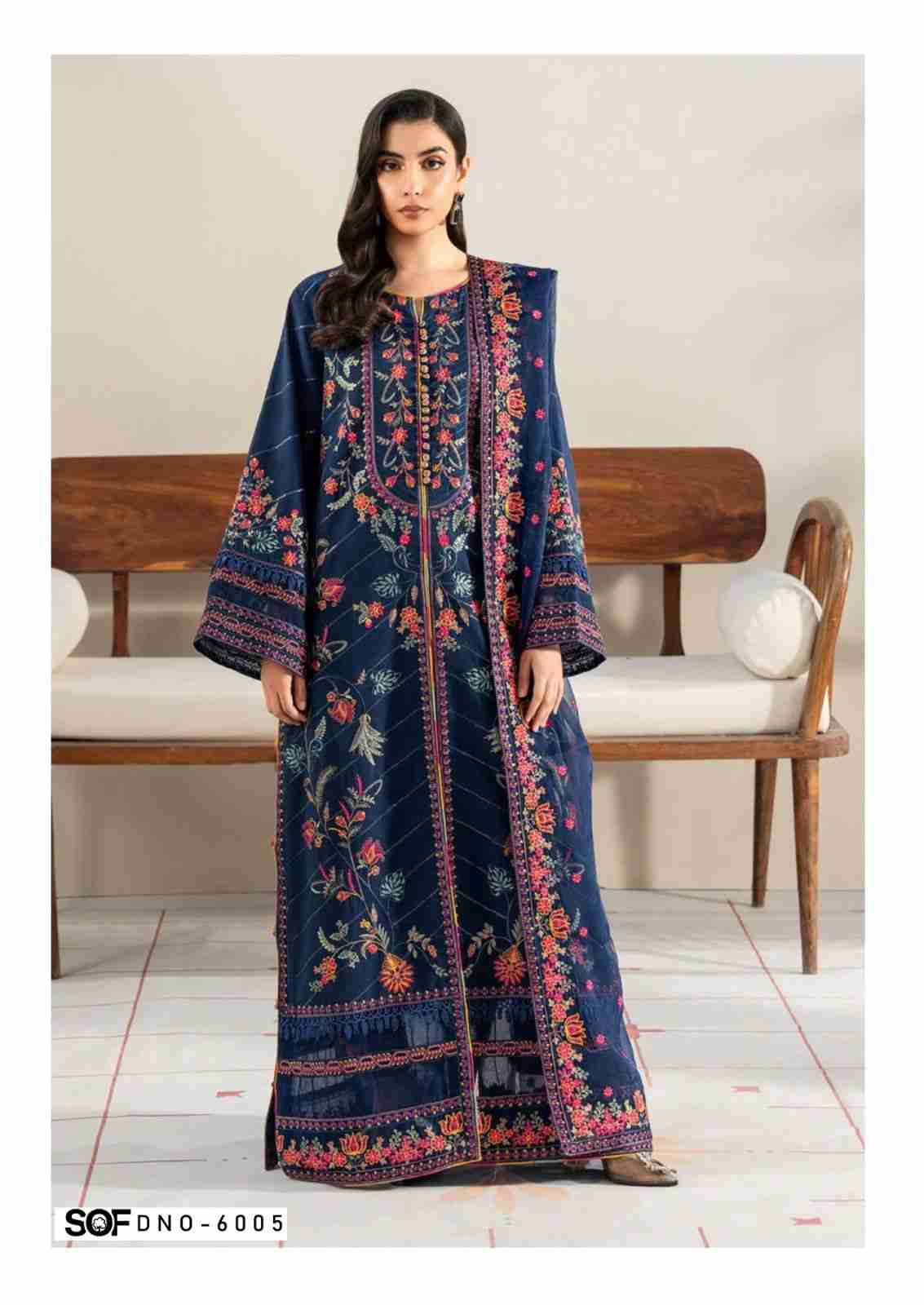 Saira Rizwan Vol-6 By Shree Om Fab 6001 To 6006 Series Designer Pakistani Suits Beautiful Fancy Stylish Colorful Party Wear & Occasional Wear Pure Lawn With Embroidery Dresses At Wholesale Price