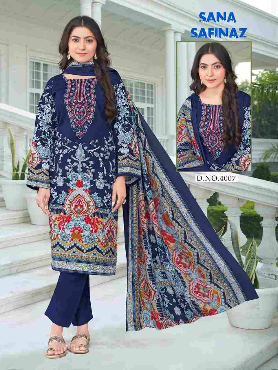 Sana Safinaz Vol-4 By Falak International 4005 To 4012 Series Beautiful Stylish Festive Suits Fancy Colorful Casual Wear & Ethnic Wear & Ready To Wear Cotton Print Dresses At Wholesale Price