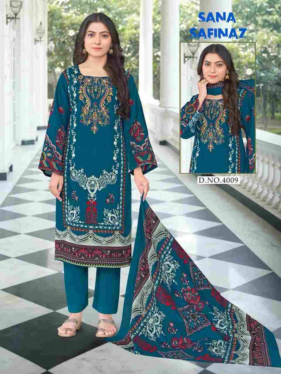 Sana Safinaz Vol-4 By Falak International 4005 To 4012 Series Beautiful Stylish Festive Suits Fancy Colorful Casual Wear & Ethnic Wear & Ready To Wear Cotton Print Dresses At Wholesale Price