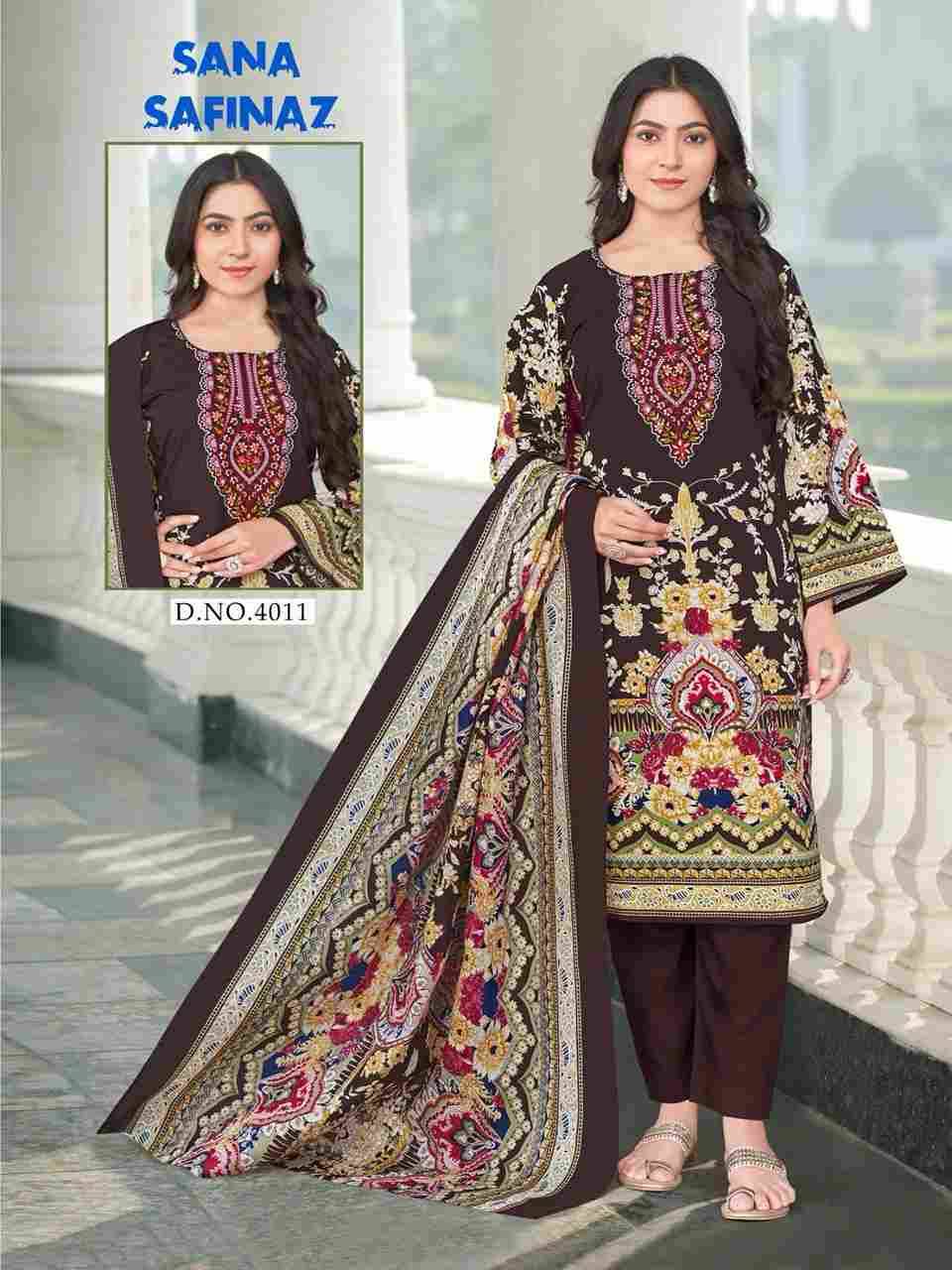 Sana Safinaz Vol-4 By Falak International 4005 To 4012 Series Beautiful Stylish Festive Suits Fancy Colorful Casual Wear & Ethnic Wear & Ready To Wear Cotton Print Dresses At Wholesale Price
