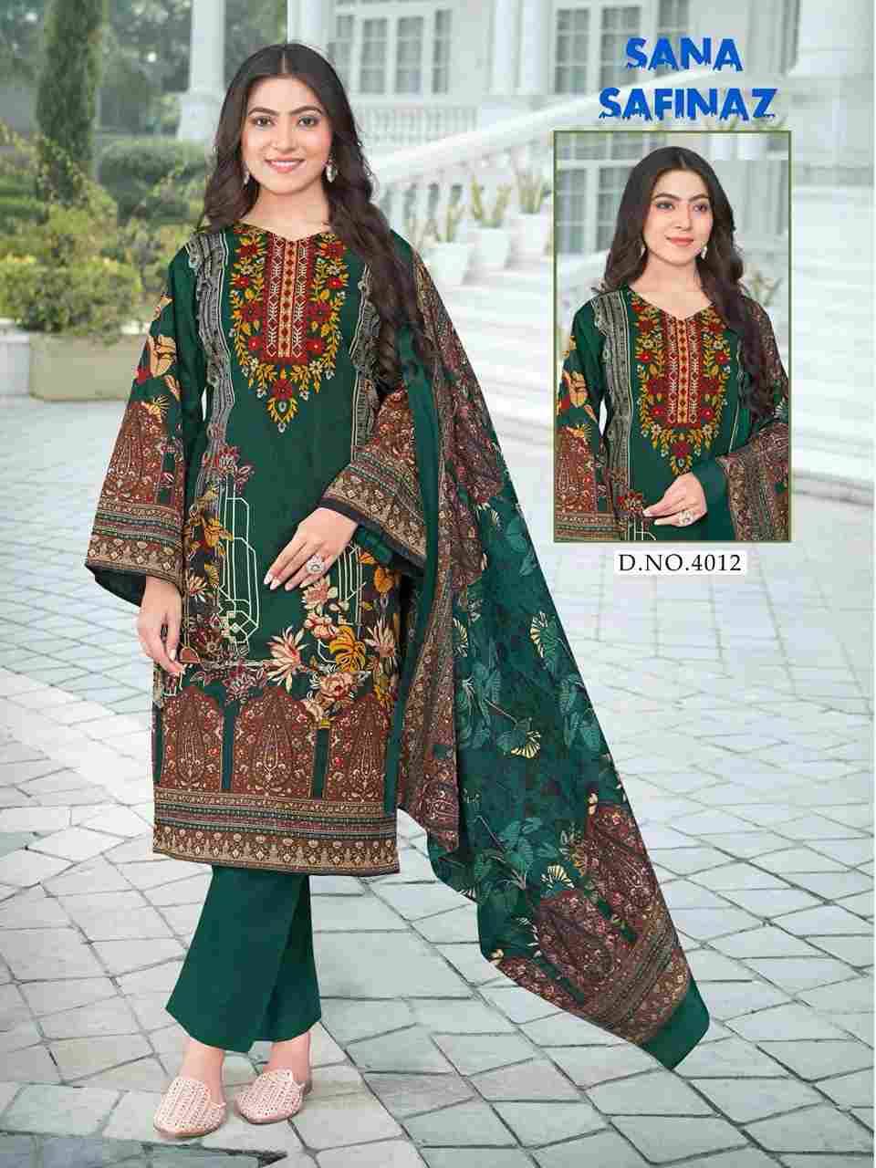 Sana Safinaz Vol-4 By Falak International 4005 To 4012 Series Beautiful Stylish Festive Suits Fancy Colorful Casual Wear & Ethnic Wear & Ready To Wear Cotton Print Dresses At Wholesale Price
