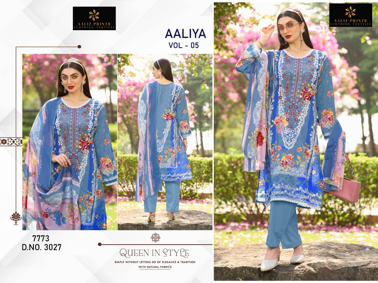 Aaliya Vol-5 By Aaliz Prints 3025 To 3028 Series Beautiful Festive Suits Stylish Fancy Colorful Casual Wear & Ethnic Wear Cotton Digital Print Dresses At Wholesale Price