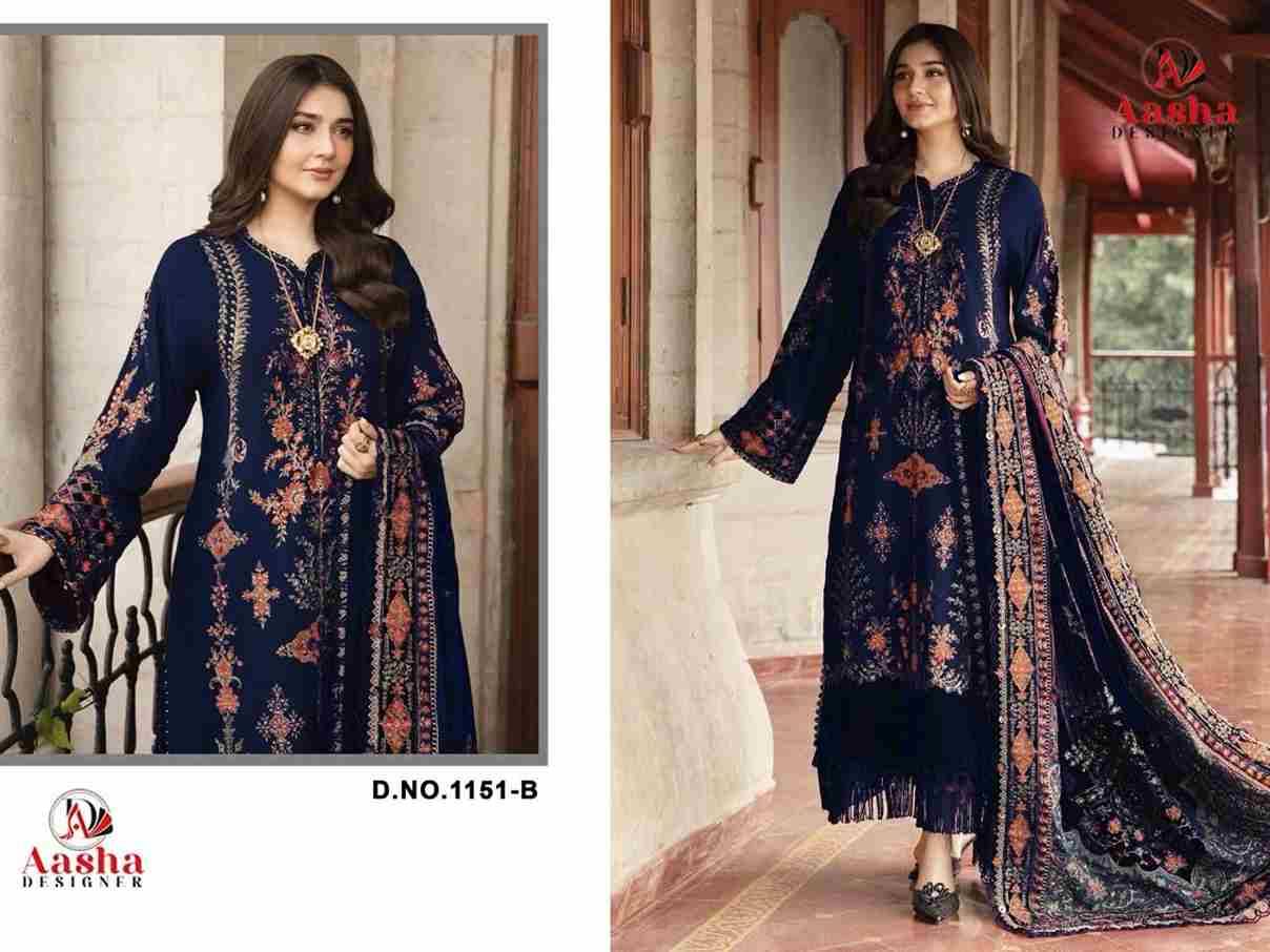 Aasha 1151Colours By Aasha Designer 1151-A To 1151-E Series Pakistani Suits Beautiful Fancy Colorful Stylish Party Wear & Occasional Wear Heavy Rayon Embroidery Dresses At Wholesale Price