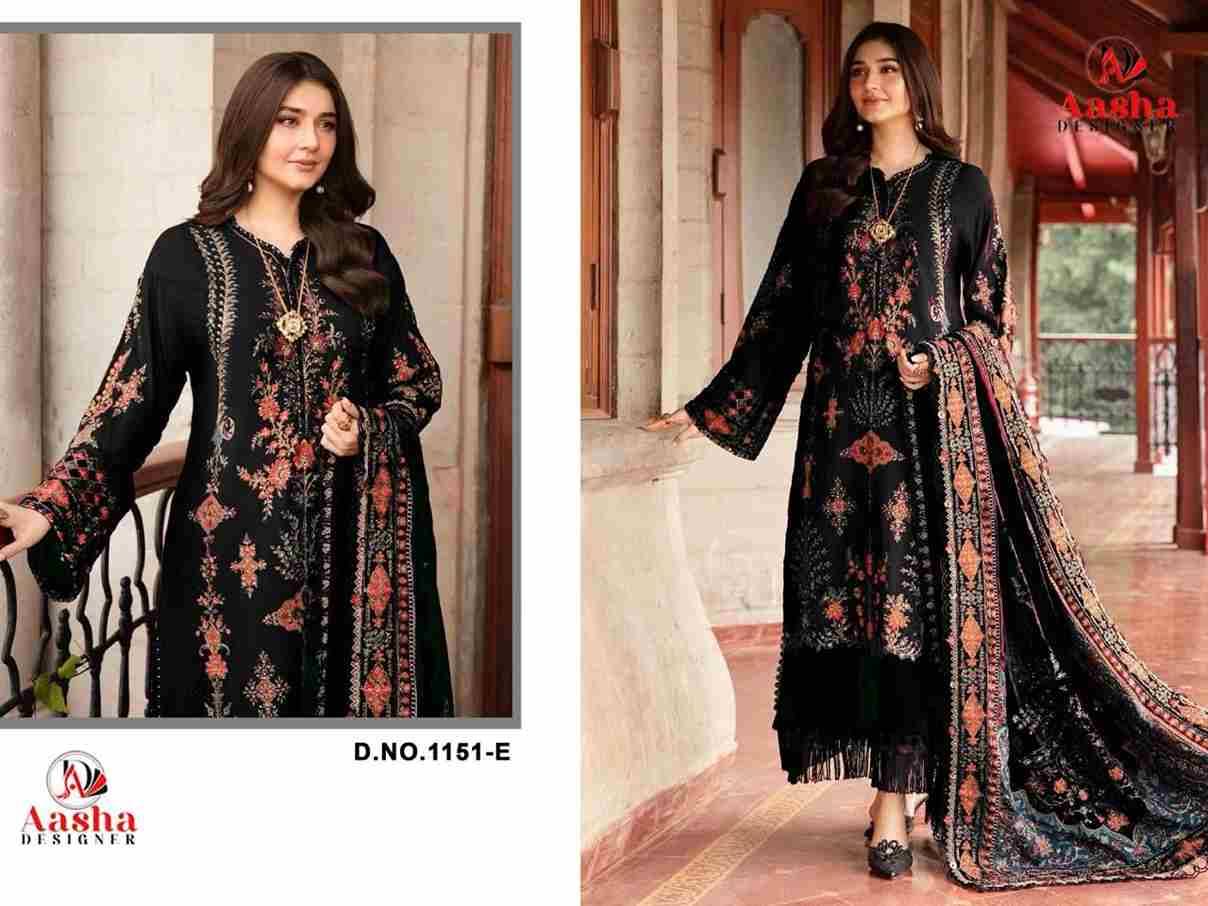 Aasha 1151Colours By Aasha Designer 1151-A To 1151-E Series Pakistani Suits Beautiful Fancy Colorful Stylish Party Wear & Occasional Wear Heavy Rayon Embroidery Dresses At Wholesale Price