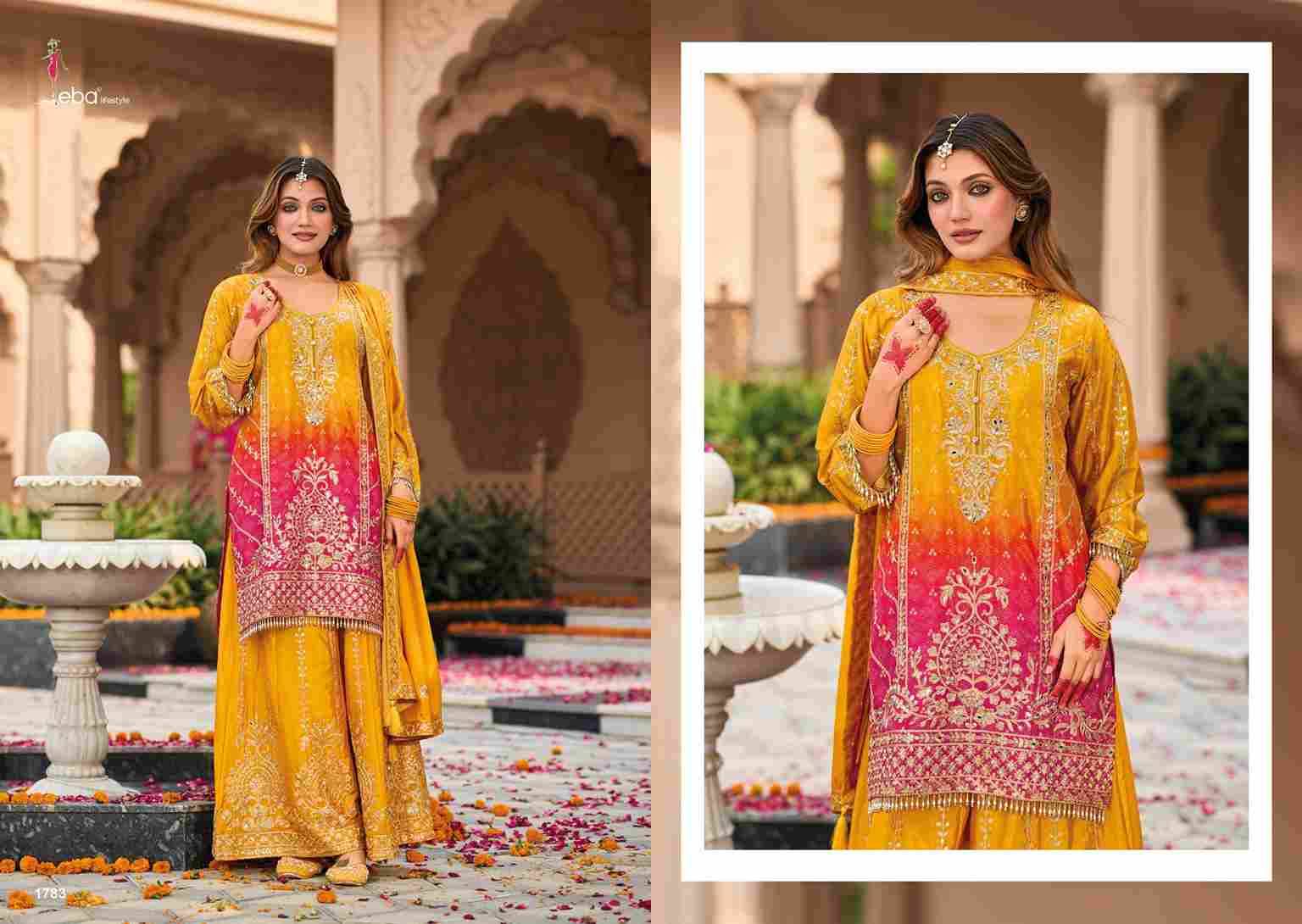 Rangeen By Eba Lifestyle 1781 To 1783 Series Beautiful Sharara Suits Colorful Stylish Fancy Casual Wear & Ethnic Wear Chinnon Embroidery Dresses At Wholesale Price
