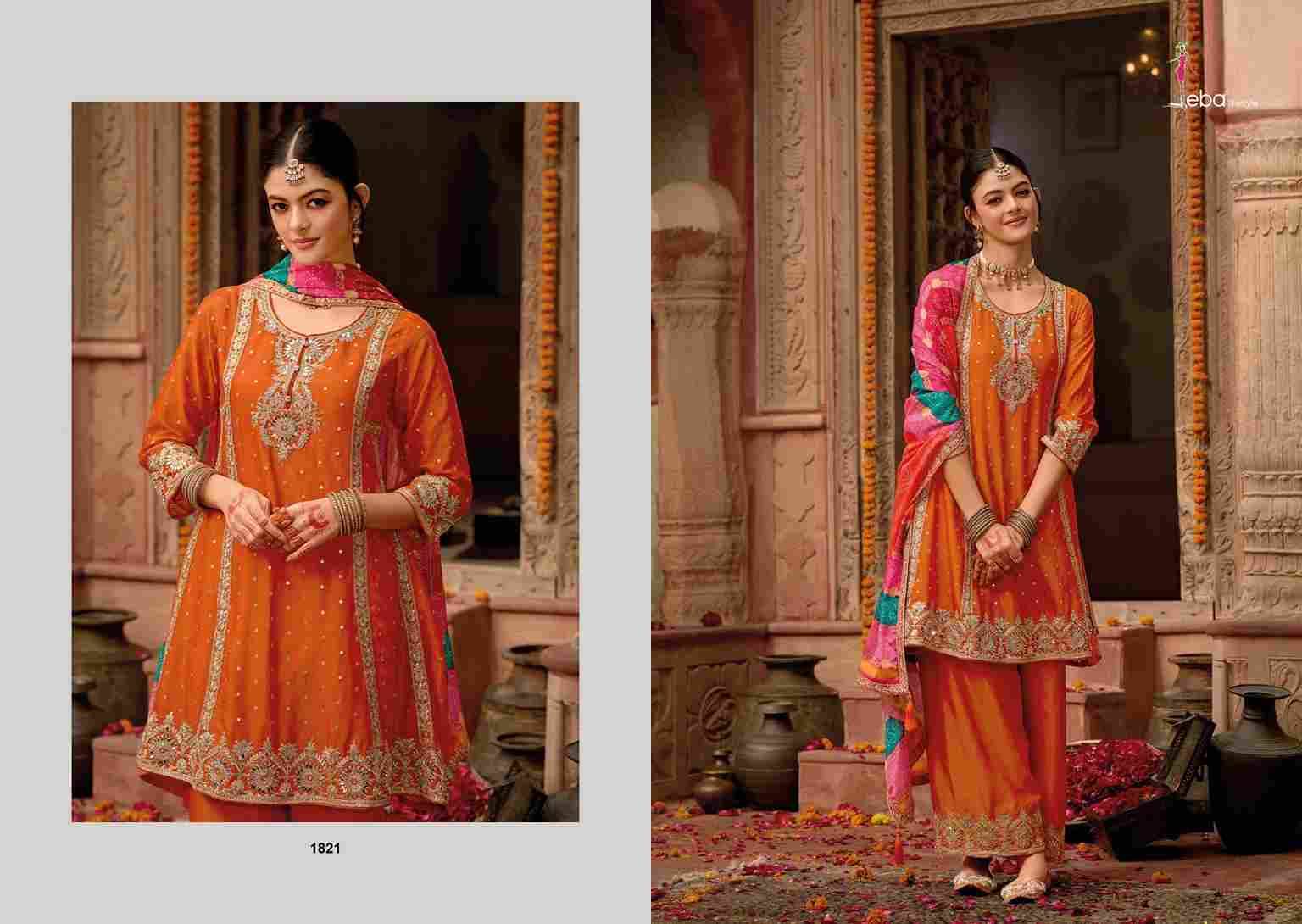 Gajari By Eba Lifestyle 1819 To 1821 Series Beautiful Festive Suits Colorful Stylish Fancy Casual Wear & Ethnic Wear Chinnon Embroidery Dresses At Wholesale Price
