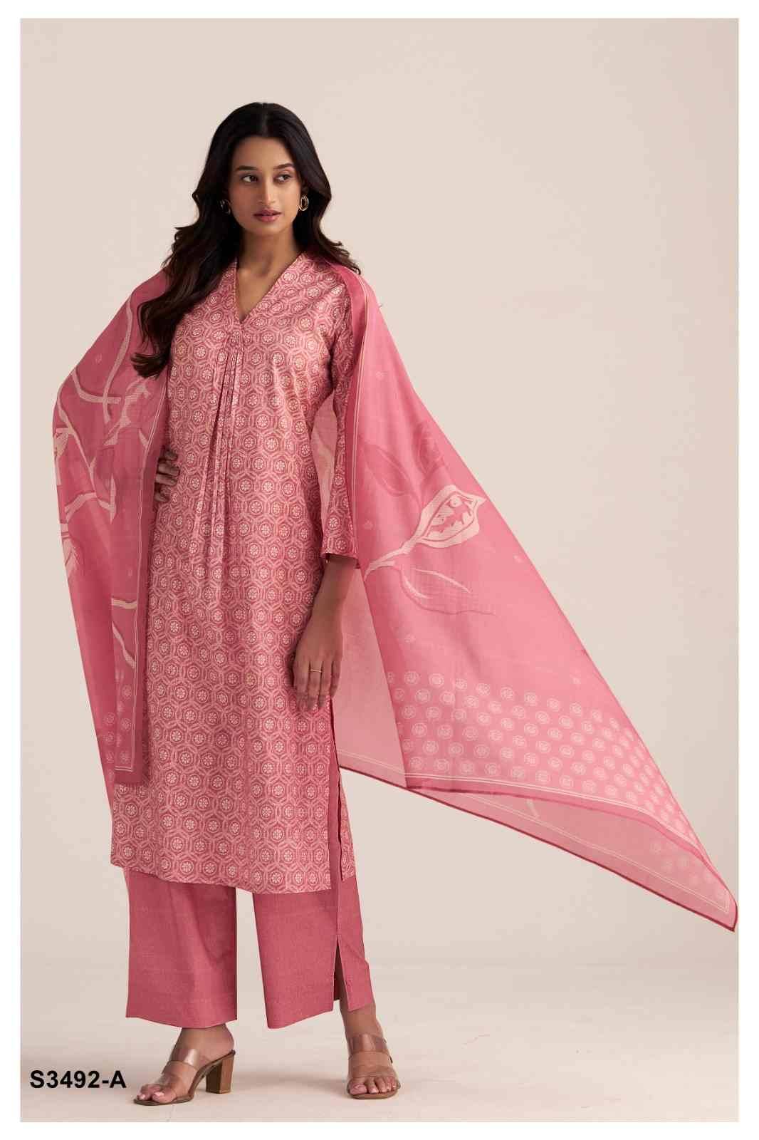 Lennon-3492 By Ganga Fashion 3492-A To 3492-D Series Beautiful Festive Suits Colorful Stylish Fancy Casual Wear & Ethnic Wear Pure Cotton Dresses At Wholesale Price