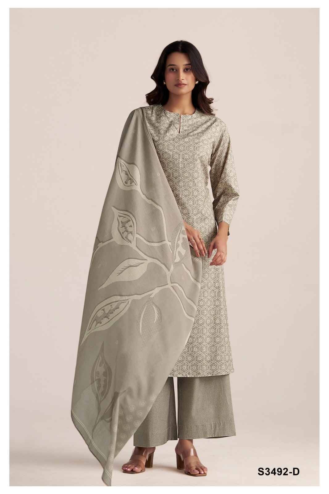 Lennon-3492 By Ganga Fashion 3492-A To 3492-D Series Beautiful Festive Suits Colorful Stylish Fancy Casual Wear & Ethnic Wear Pure Cotton Dresses At Wholesale Price
