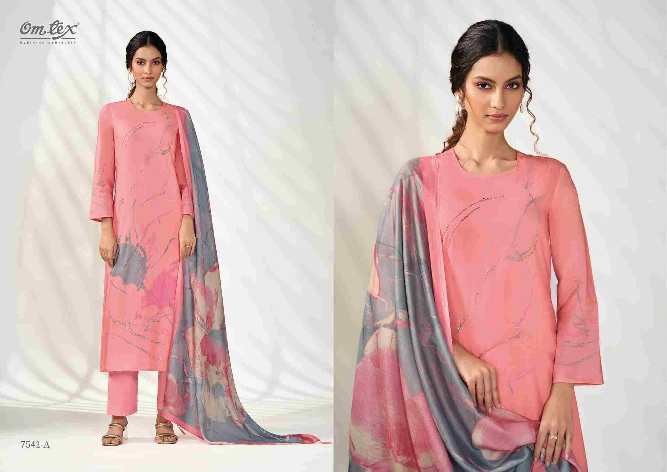 Signature Style By Om Tex 7541-A To 7541-D Series Beautiful Suits Stylish Fancy Colorful Party Wear & Ethnic Wear Lawn Cotton Dresses At Wholesale Price