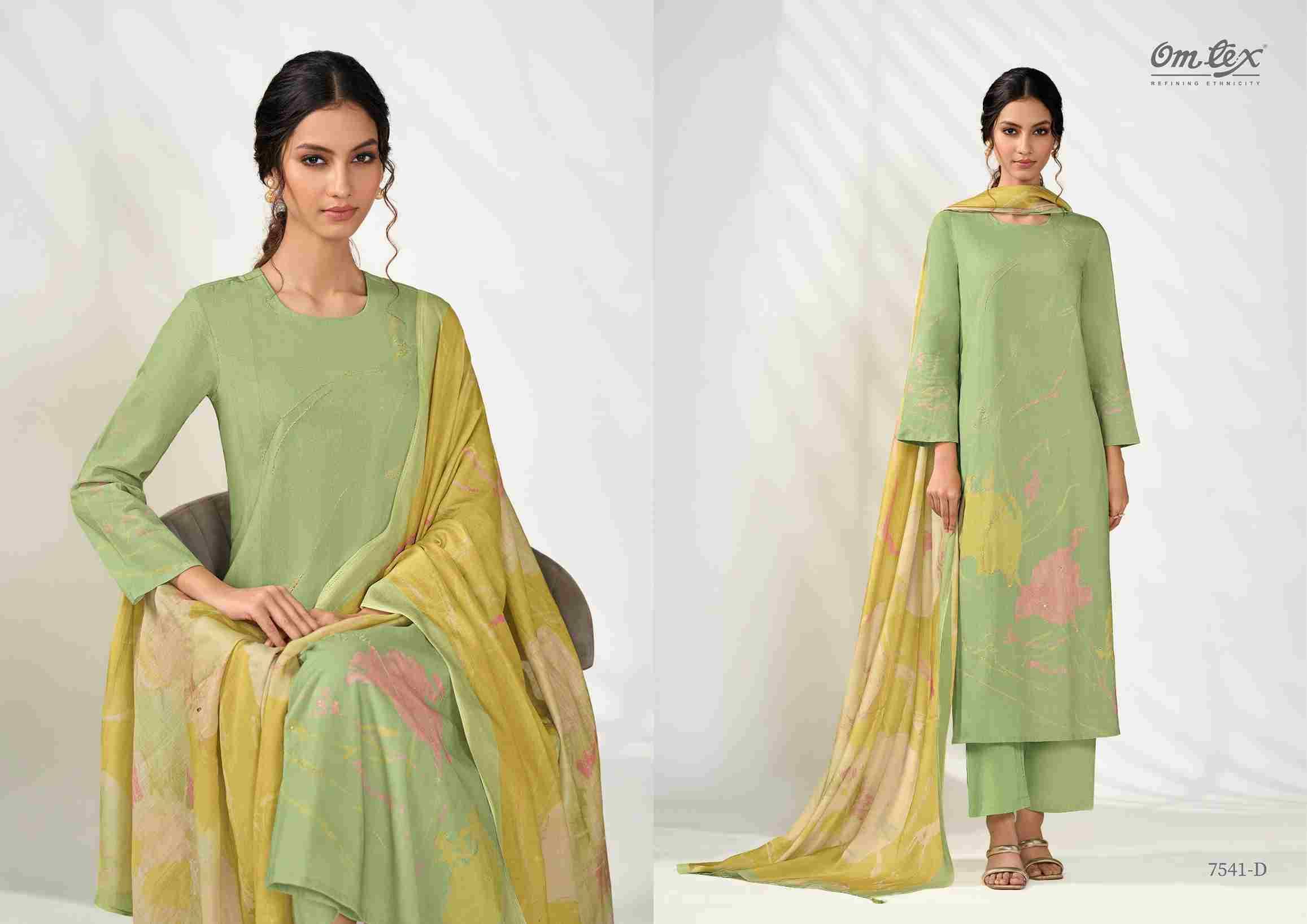 Signature Style By Om Tex 7541-A To 7541-D Series Beautiful Suits Stylish Fancy Colorful Party Wear & Ethnic Wear Lawn Cotton Dresses At Wholesale Price