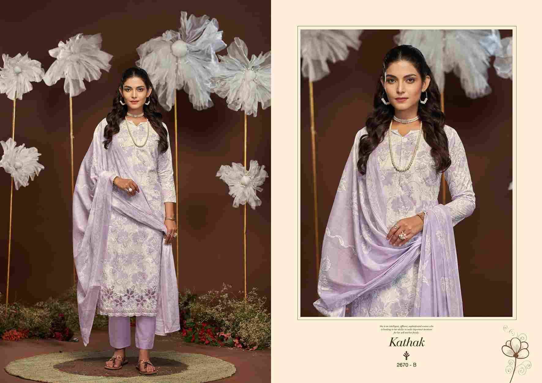 Kathak Vol-2 By Sargam Prints 2670-A To 2670-D Series Beautiful Festive Suits Stylish Fancy Colorful Casual Wear & Ethnic Wear Pure Cambric Dresses At Wholesale Price