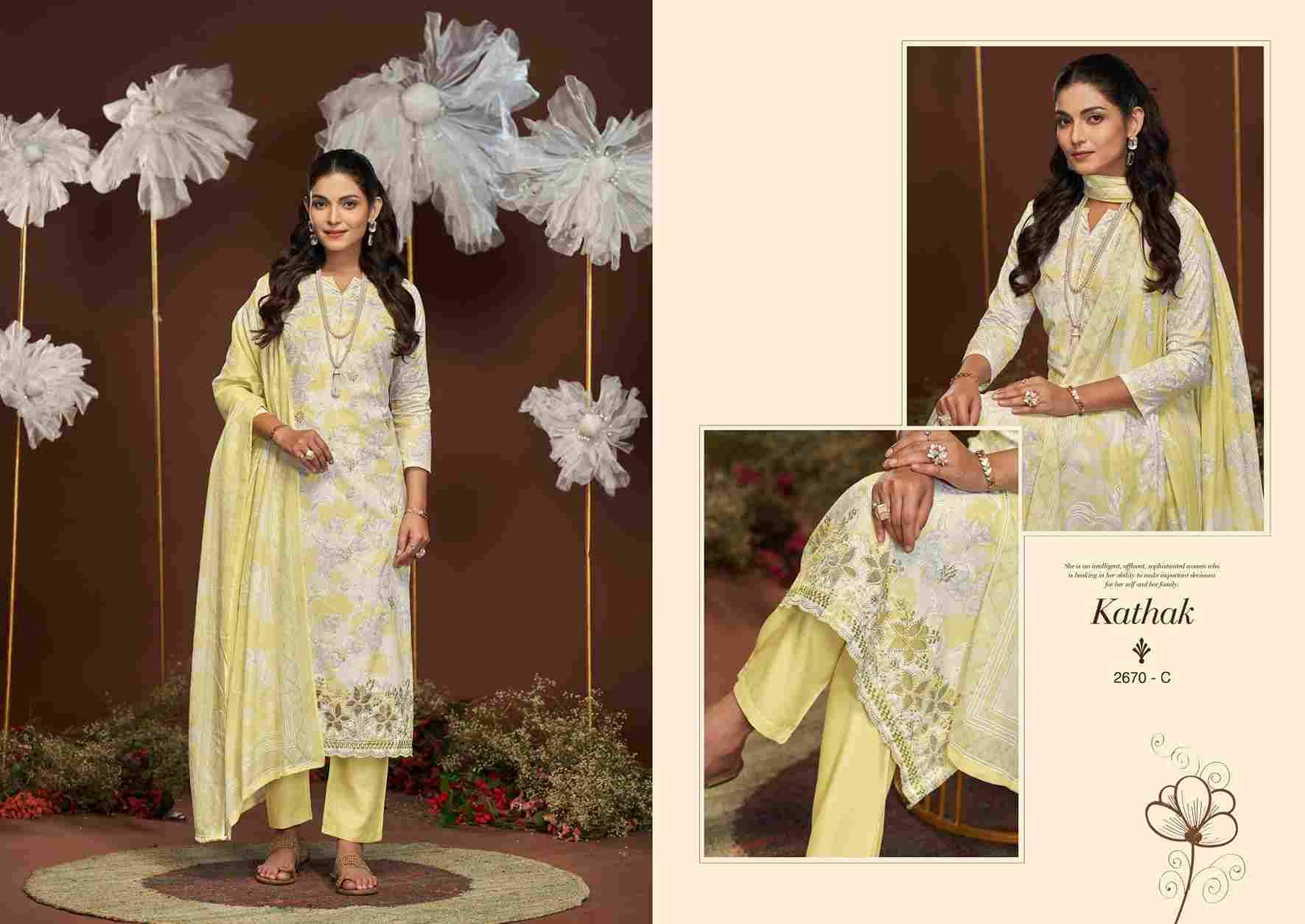 Kathak Vol-2 By Sargam Prints 2670-A To 2670-D Series Beautiful Festive Suits Stylish Fancy Colorful Casual Wear & Ethnic Wear Pure Cambric Dresses At Wholesale Price