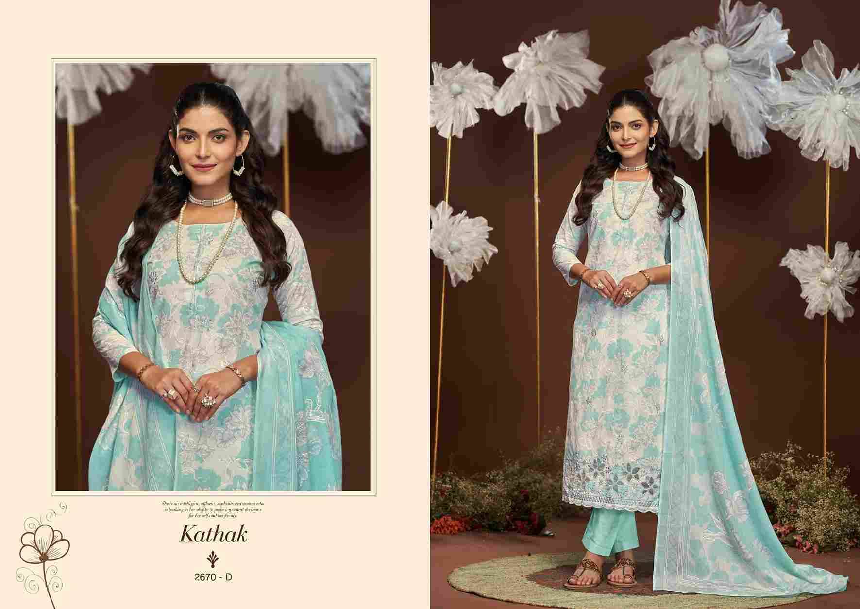 Kathak Vol-2 By Sargam Prints 2670-A To 2670-D Series Beautiful Festive Suits Stylish Fancy Colorful Casual Wear & Ethnic Wear Pure Cambric Dresses At Wholesale Price