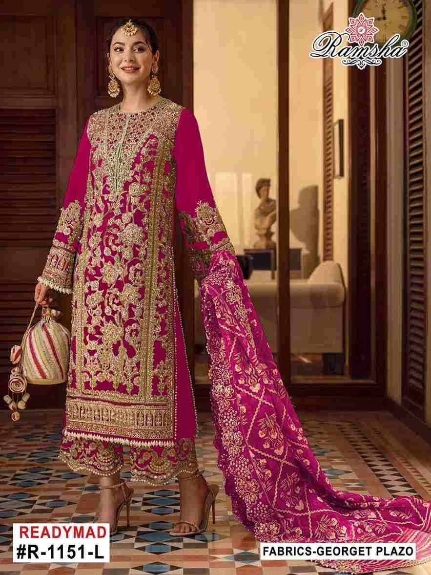 Ramsha 1151 Colours Vol-3 By Ramsha 1151-I To 1151-L Series Beautiful Pakistani Suits Colorful Stylish Fancy Casual Wear & Ethnic Wear Georgette Dresses At Wholesale Price