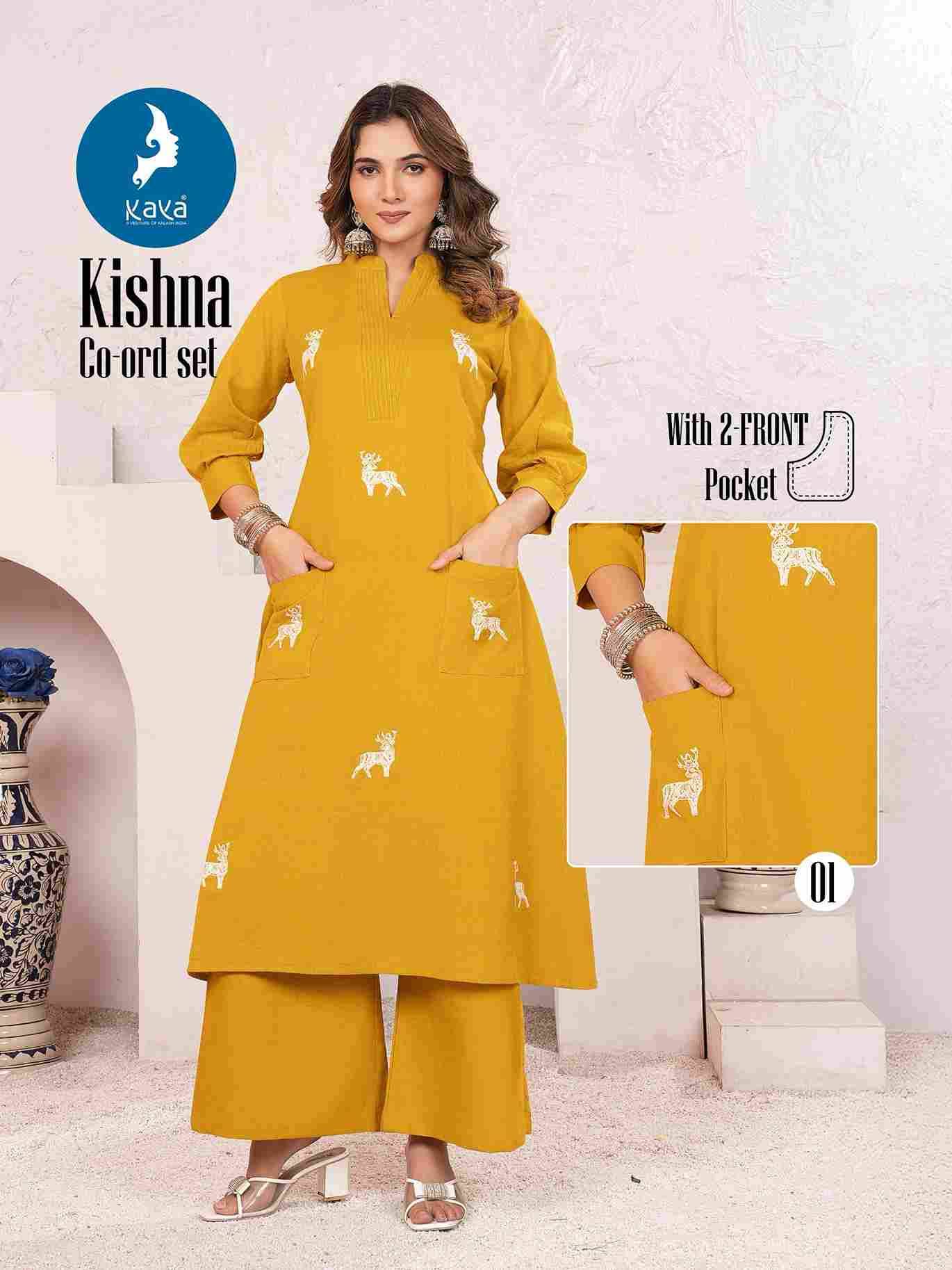 Kishna By Kaya 01 To 04 Series Designer Stylish Fancy Colorful Beautiful Party Wear & Ethnic Wear Collection Cotton Flex Co-Ords At Wholesale Price