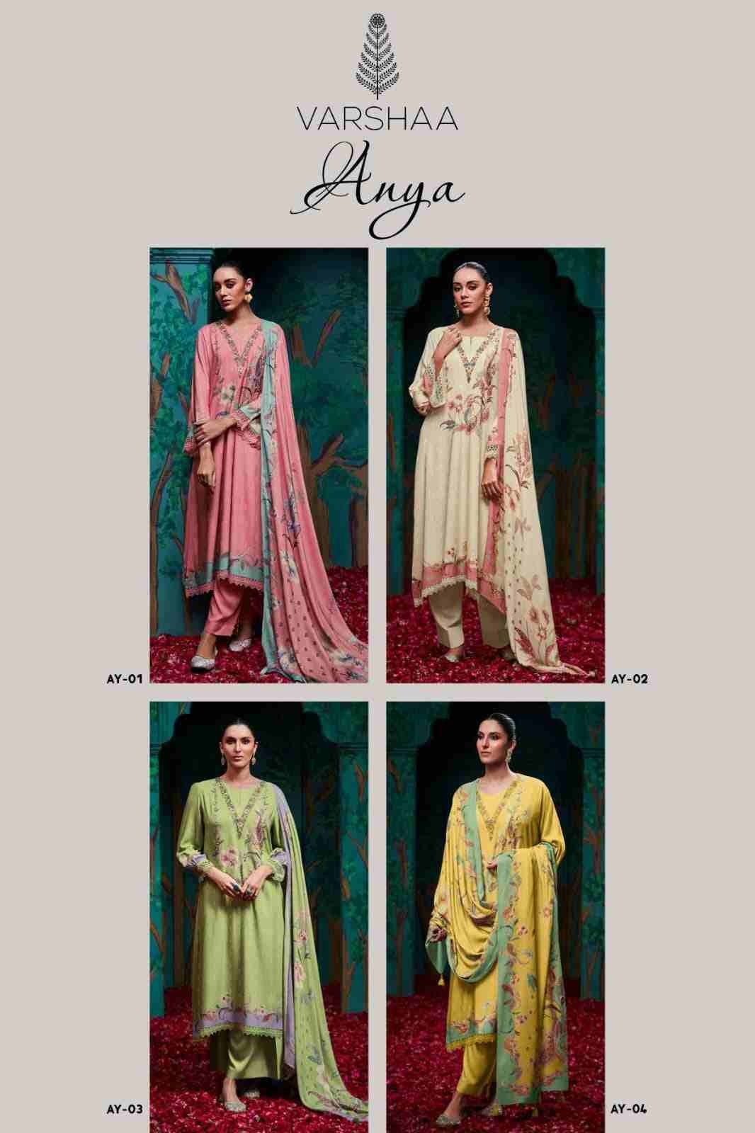 Anya By Varshaa 01 To 04 Series Beautiful Festive Suits Colorful Stylish Fancy Casual Wear & Ethnic Wear Cotton Linen Dresses At Wholesale Price