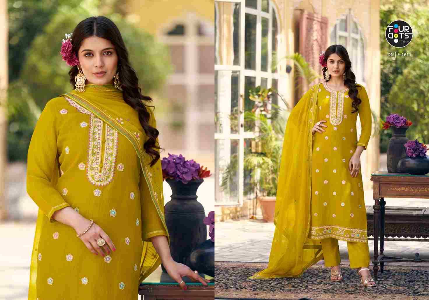 Ibadat By Four Dots 1611 To 1614 Series Beautiful Stylish Festive Suits Fancy Colorful Casual Wear & Ethnic Wear & Ready To Wear Silk Dresses At Wholesale Price
